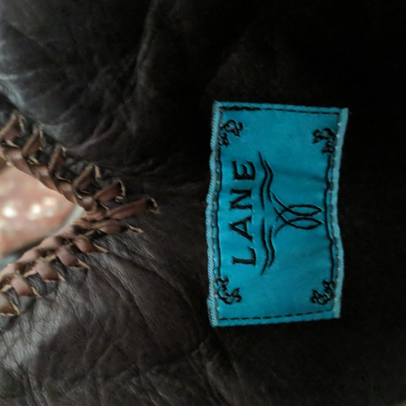 LANE "Poison" floral Chestnut brown & metallic snakeskin underlay cowgirl boots - Picture 14 of 16